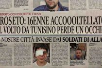 GROSSETO: 16ENNE ACCOLTELLATO AL VOLTO DA TUNISINO PERDE UN OCCHIO