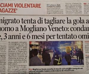 Migrante sgozza italiano che difende ragazze che lui vuole stuprare