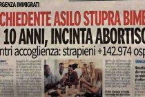 Bambina di 10 anni stuprata e messa incinta da migrante in centro accoglienza
