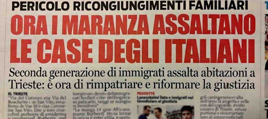 ORA I MARANZA ASSALTANO CASE ITALIANI – Bande di Immigrati di Seconda Generazione Terrorizzano Trieste