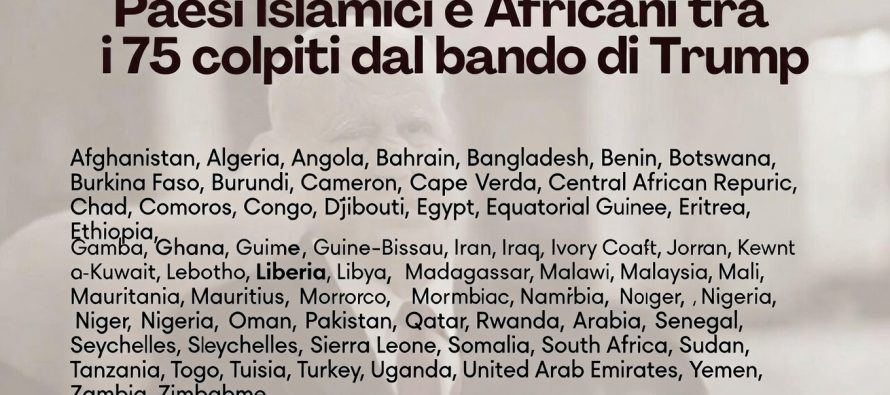 Trump vieta immigrazione regolare da paesi islamici e africani