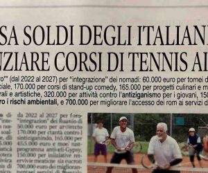 UE: 2,2 milioni di euro per corsi di tennis e cucina ai rom