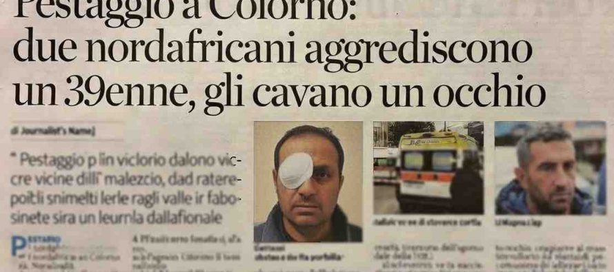 Pestano malato di cuore e gli cavano un occhio a bottigliate