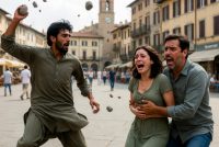 Orrore a Como: islamico lancia pietre coppietta in centro, lei terrorizzata in lacrime