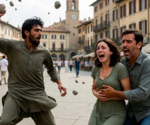 Orrore a Como: islamico lancia pietre coppietta in centro, lei terrorizzata in lacrime