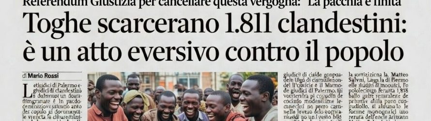 Toghe rosse scarcerano 1.811 clandestini: è un atto eversivo contro il popolo