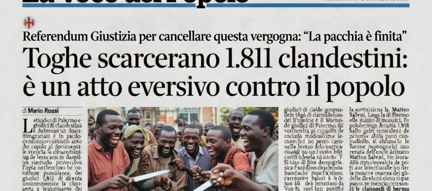 Toghe rosse scarcerano 1.811 clandestini: è un atto eversivo contro il popolo