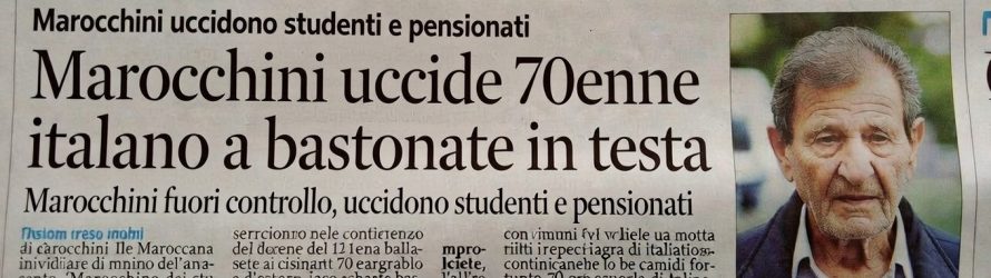Marocchino uccide 70enne italiano a bastonate in testa