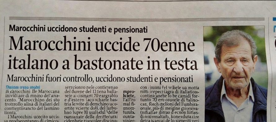 Marocchino uccide 70enne italiano a bastonate in testa