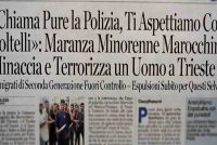 Maranza lo spogliano: «Vai pure alla polizia, ti aspettiamo fuori coi coltelli»