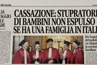 Cassazione: no espulsione stupratore di bambini se ha una bella famiglia