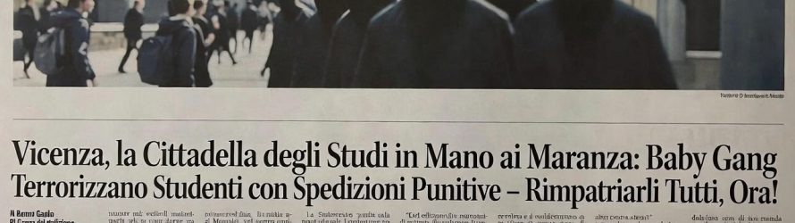 Ragazzino italiano picchiato da 15 maranza fuori da scuola a Vicenza