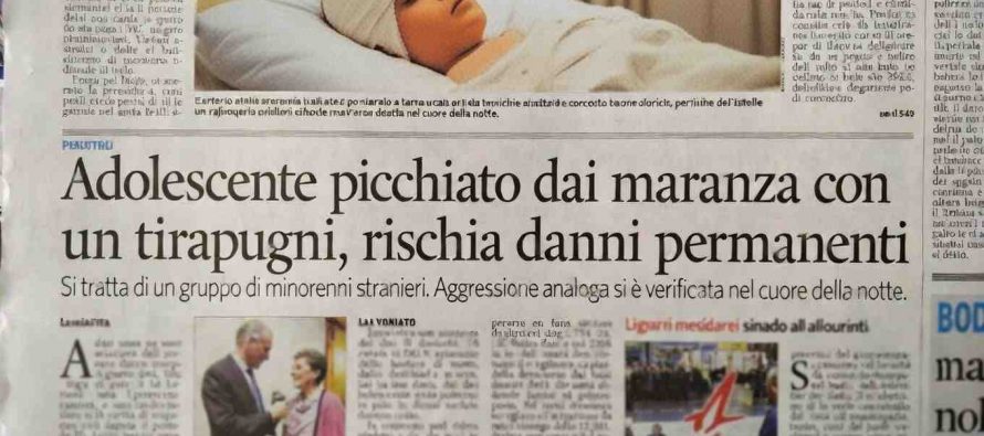 Adolescente picchiato dai maranza con un tirapugni