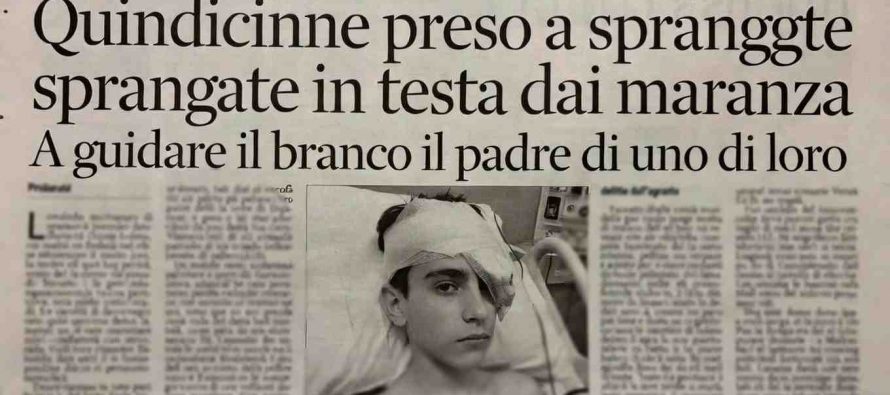 Quindicenne preso a sprangate in testa dai maranza guidati dal padre di uno di loro