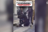 AFRICANO SENZA BIGLIETTO AGGREDISCE FEROCEMENTE CAPOTRENO