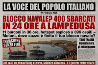 Blocco navale: 600 sbarcati in 24 ore tra Lampedusa e Livorno