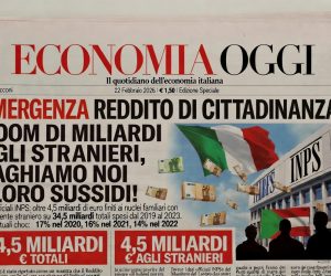 REDDITO DI CITTADINANZA A STRANIERI COSTATO 5 MILIARDI