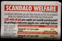 LO STATO SPENDE TRE VOLTE DI PIÙ IN SUSSIDI PER GLI IMMIGRATI CHE PER GLI ITALIANI