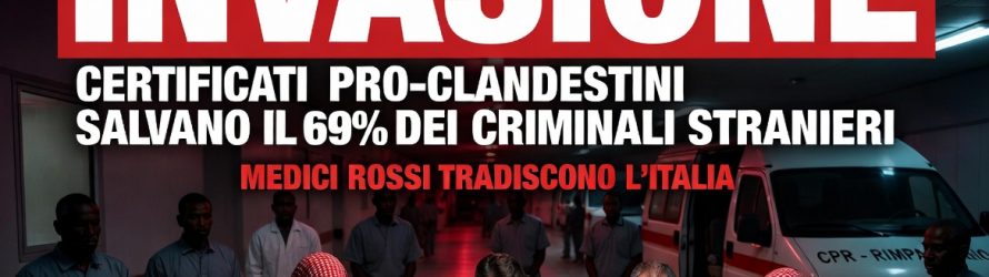 Certificati falsi dei medici rossi salvano il 70 per cento dei clandestini violenti
