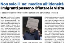 Stupratore evita rimpatrio rifiutando visita medica