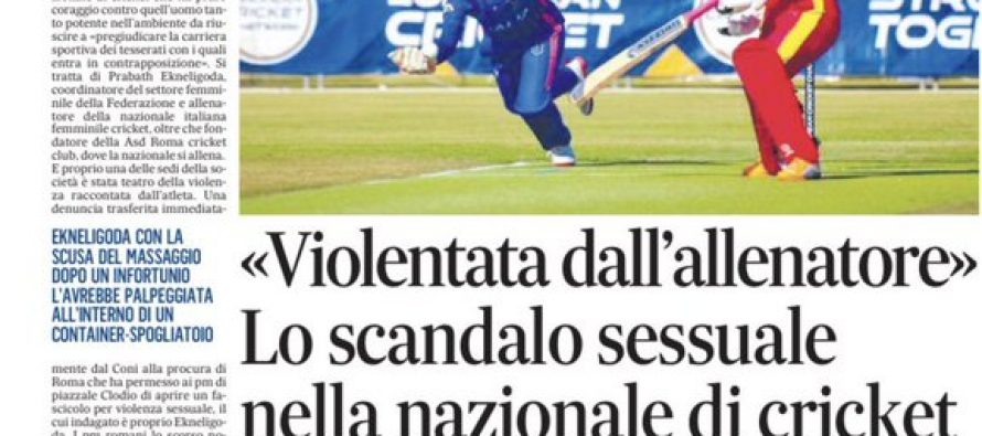 Nazionale ‘italiana’ di Cricket: l’allenatore cingalese stupra atleti