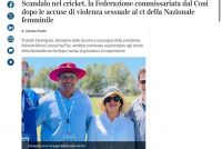 Cricket, Federazione multietnica commissariata dal Coni dopo gli stupri
