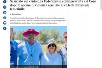 Cricket, Federazione multietnica commissariata dal Coni dopo gli stupri