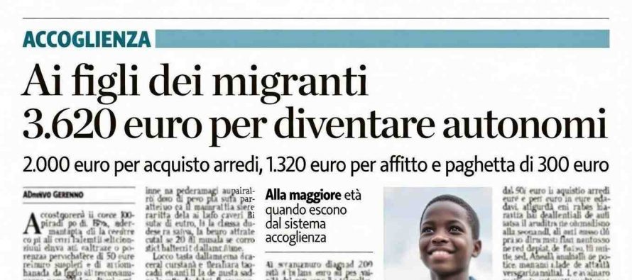 Ai figli dei migranti lo Stato regala 3.620 euro una tantum