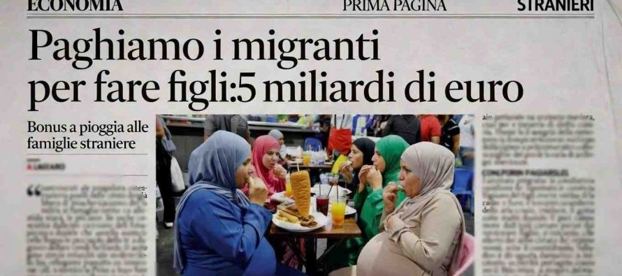 Paghiamo i migranti per fare figli: 5 miliardi di euro