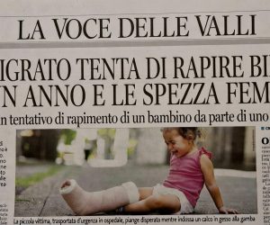 TENTA DI RAPIRE BIMBA DI UN ANNO E LE SPEZZA IL FEMORE