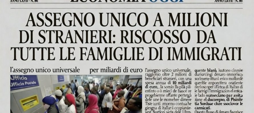 Assegno Unico a tutte le famiglia di immigrati: li paghiamo per vivere in Italia