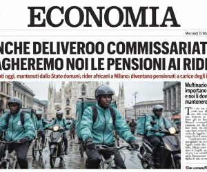 Pagheremo le pensioni anche ai rider di Deliveroo