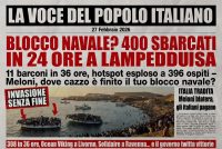 Blocco navale: 600 sbarcati in 24 ore tra Lampedusa e Livorno