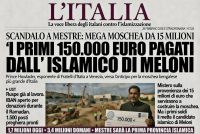 Mega moschea a Venezia: i primi 150mila euro li ha versati il candidato di Meloni