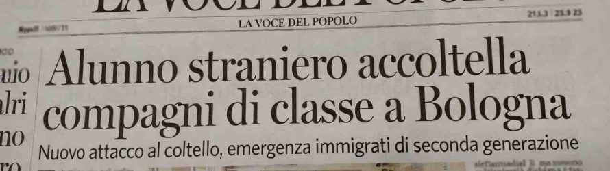 Alunno straniero delle medie attacca i compagni con un coltello