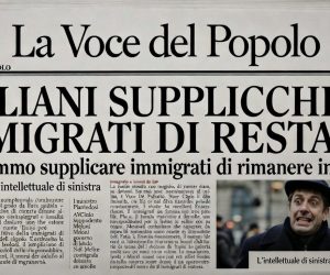 L’intellettuale di sinistra: “Italiani supplichino immigrati di rimanere”