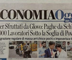 ‘Rider sfruttati’, controllo giudiziario per Glovo: 2 euro a consegna