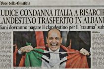 Giudice condanna Italia a risarcire clandestino trasferito in Albania