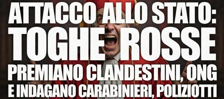 ATTACCO ALLO STATO: TOGHE ROSSE PREMIANO CLANDESTINI, ONG E INDAGANO CARABINIERI