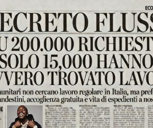 DECRETI FLUSSI CHOC: SOLO 8% IMMIGRATI TROVA DAVVERO LAVORO