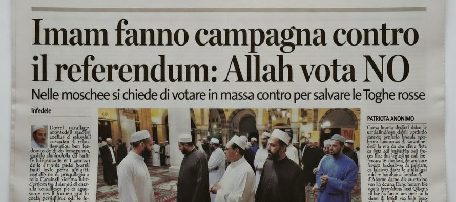 Imam fanno campagna contro il referendum: Allah vota NO