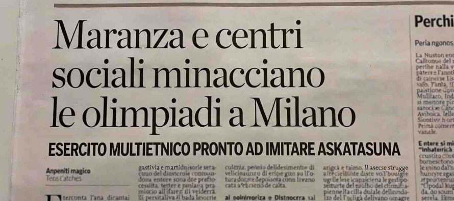 Maranza e centri sociali minacciano le olimpiadi a Milano