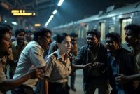 Passeggeri salvano la capotreno dai maranza molestatori