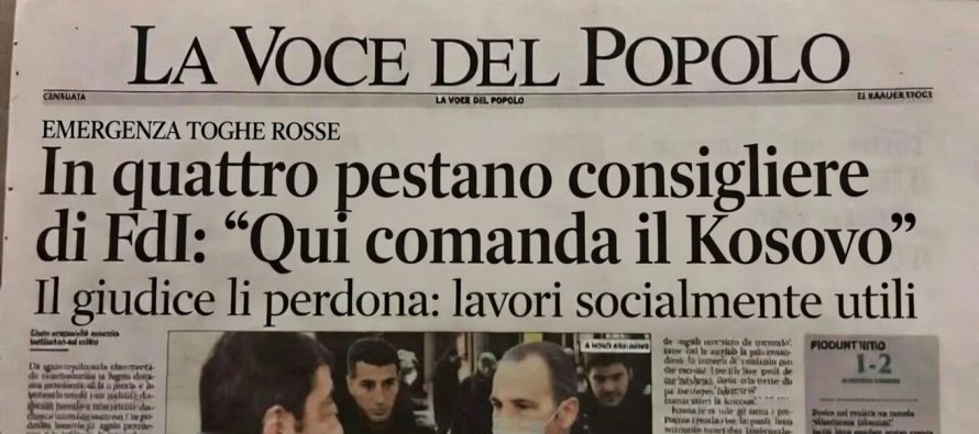 In quattro pestano consigliere di FdI: “Qui comanda il Kosovo”
