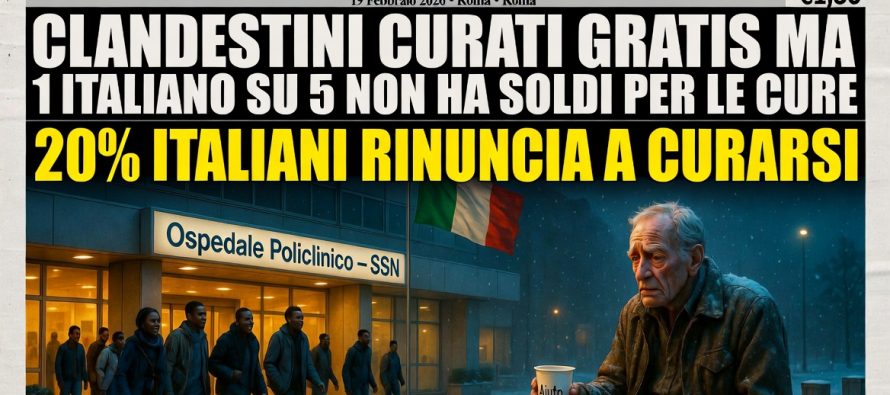 Clandestini curati gratis, 1 italiano su 5 no perché non ha soldi