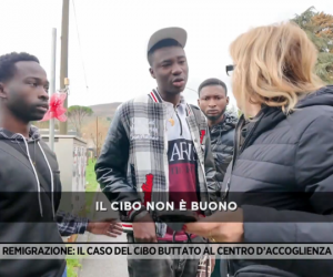 Ospiti centro accoglienza confermano: cibo italiano no buono lo buttiamo