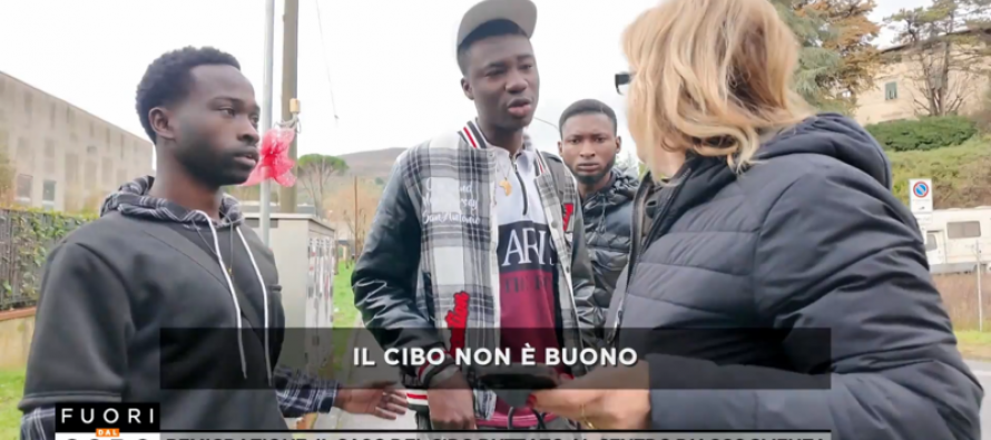 Ospiti centro accoglienza confermano: cibo italiano no buono lo buttiamo