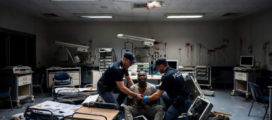 Ospite insoddisfatto distrugge il pronto soccorso a sprangate