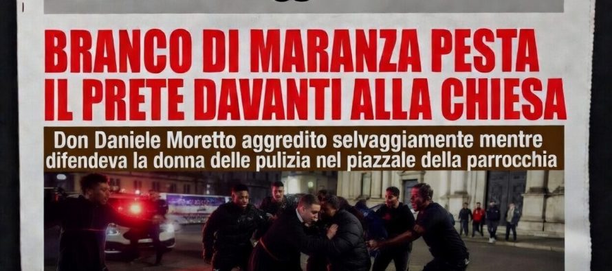 Prete pestato da branco di maranza davanti alla parrocchia
