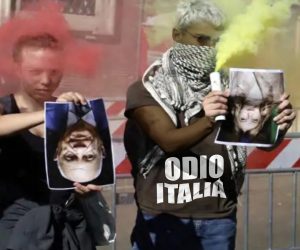 Estremisti rossi e islamici sfilano insieme a Roma contro l’Italia